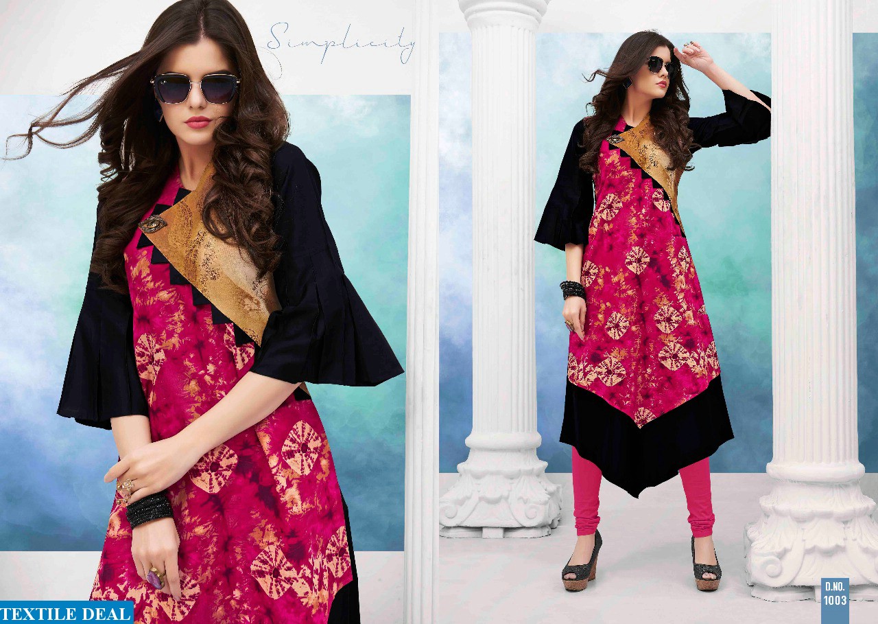 S more Twister Wholesale ready made linen Satin kurtis